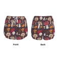 thumbnail image 3 of Balery Forest Wild Mushroom Pantalones cortos deportivos para mujer con forro y dos bolsillos, elásticos, para entrenamiento, gimnasio, yoga-Small, 3 of 7