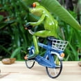 thumbnail image 5 of Cute Frog Cycling Sculpture Resin Miniature Desk Ornaments Home Decoration Garden Outdoor Or Indoor Decor Statue, Present for Friends, 5 of 10
