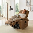 thumbnail image 4 of Homall Power Lift Recliner Chair with Massage and Heating PU Leather Single Sofa with 2 Cup Holders and Side Pockets for Elderly,Brown, 4 of 8