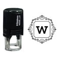 thumbnail image 1 of Printtoo Square Swirl Border Alphabet W Monogram Initial Self Inking Rubber Stamp Office Stationary, 1 of 3