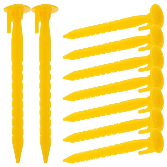 unbranded  12 Pcs Tent Pegs Weights Stakes Heavy Duty Tents for Camping Fences Yellow