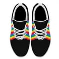 thumbnail image 2 of Unisex Fashion Rainbow Shoes, LGBT Sneakers for Men Women, Lightweight Breathable Running Walking Shoes White Size 4.5, 2 of 7