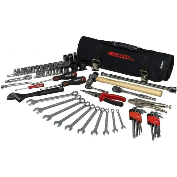 BOXO USA Heavy Duty 66 Piece Universal Tool Roll for Side by Side Vehicles /RZRs