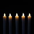 thumbnail image 3 of Rhytsing 10" Wax Dripping 5Pcs Ivory Flameless Taper Candles with Timer - Remote & Batteries Incl., 3 of 7