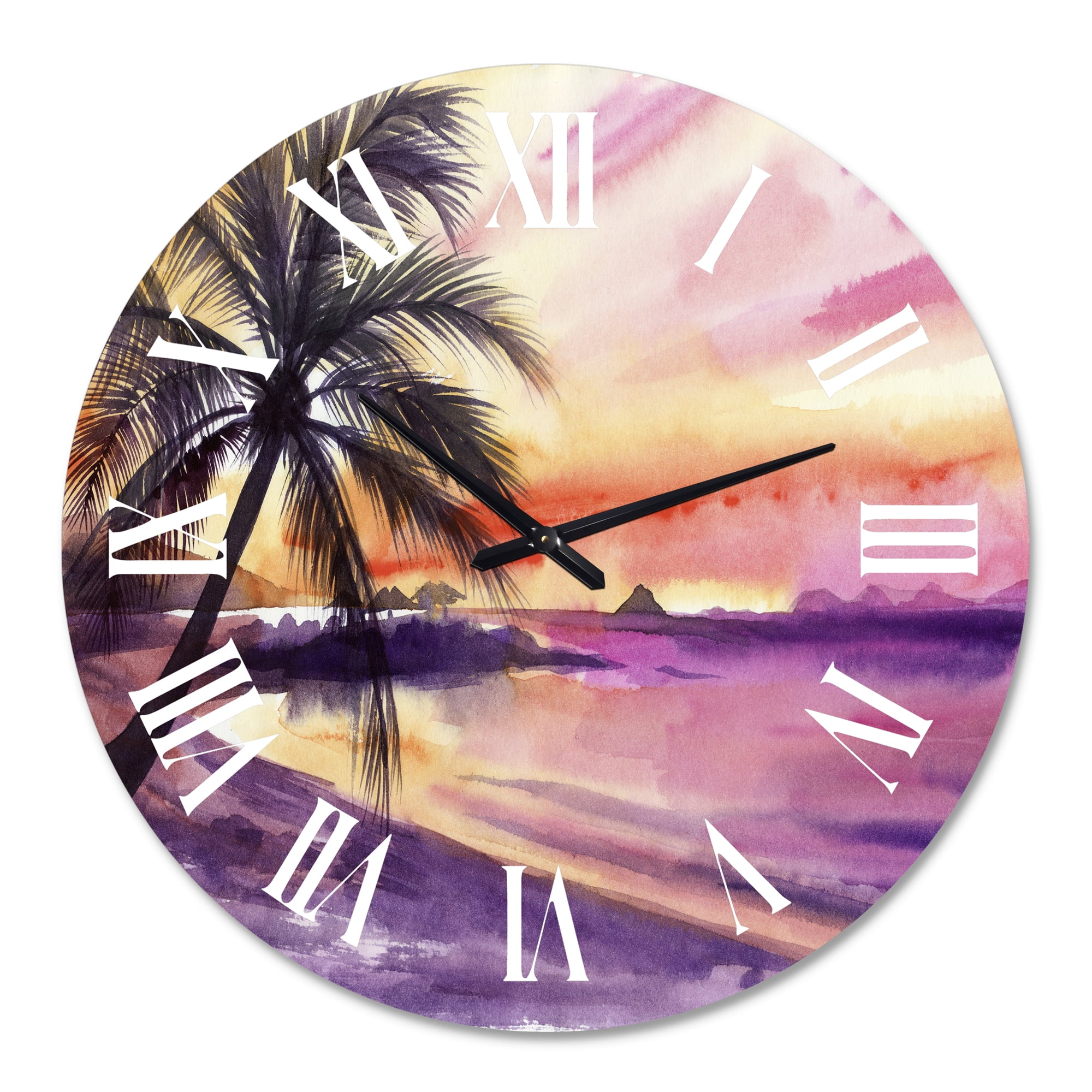 Designart 1 in Coastal Wall Clock