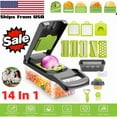 thumbnail image 3 of 14 In 1 Fruit Vegetable Slicer Cutter Food Onion Veggie Dicer Chopper Kitchen, 3 of 6