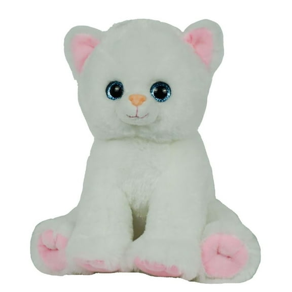 8-Inch Eco-Friendly White Kitty Plush Toy - Soft & Cuddly, Perfect Gift for Kids