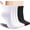 C03-black/White(6 Pairs), variant on White Women Ankle Socks: Athletic Cotton Cushioned for Sports - Seamless & Arch Support for Gym, Running 6 Pack