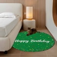 thumbnail image 3 of Round Area Rug 4 Ft, Grass Green Birthday Washable Non-Slip Circle Carpet for Living Room/Bedroom, Colorful Confetti Ribbons Polka Dots Classroom Low-Profile Crawling Mats Collection Rugs for Indoor, 3 of 7