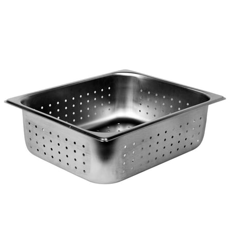 Excellante half size 4" deep perforated 24 gauge steam pans, comes in each