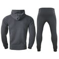 thumbnail image 2 of Mens Tracksuits 2025 Fall Winter Long Sleeve Zip Up Hoodie and Sweatpants Joggers Set Plain Tracksuit, 2 of 6