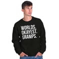 thumbnail image 5 of Worlds Okayest Gramps Relative Family Men's Crewneck Sweatshirt Brisco Brands S, 5 of 5
