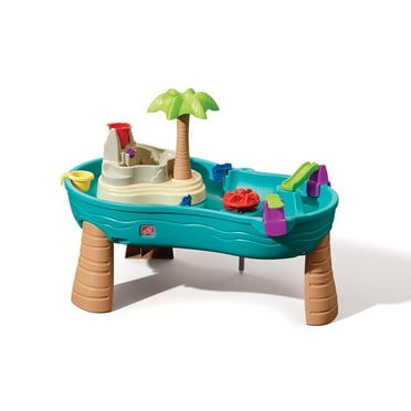 Step2 Splish Splash Seas Blue Plastic Water Table for Toddlers with 9-piece Playset