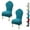 D 2pcs, variant on LKJYER Round Back Dining Chair Cover Stretch Thickened Chair Slipcover with Skirt for Dining Room Kitchen Chair Cover Set of 2 4 6 Dining Chairs Slipcovers Chair Protectors Covers