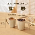 thumbnail image 5 of Malacasa Stoneware Coffee Mugs Set, 12 oz Coffee Cups Set of 4, Dishwasher & Microwave Safe, Brown, 5 of 8