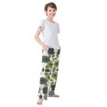 thumbnail image 3 of FORMRS Boys Pajama Pants with Pockets Size 9-10Y Kids Lounge Sleep Bottoms, Navy Flower, 3 of 8