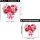 thumbnail image 4 of Adhesivos de pared autoadhesivos de PVC con forma de corazón de rosa, diseño floral, 30 x 30 cm, 4 of 4
