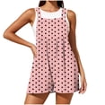 thumbnail image 3 of akafmk Overalls for Women Bib Polka Dots Sleeveless Adjustable Straps Casual Romper with Pockets Cute Daily Summer Outfit, Size M, 3 of 7