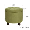 thumbnail image 2 of Homebeez Upholstered Tufted Storage Ottoman Footstool, 17"H Round Foot Rest Storage Ottoman for Living Room & Bedroom, 2 of 7