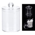 thumbnail image 3 of Plastic Storage Containers, Transparent Round Cotton Bud Case Acrylic Cotton Swab Holder Storage Container Organizer, 3 of 8