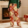 thumbnail image 4 of Men's Christmas Pajama Straight Vacation Pj Pants for Couple Xmas Holiday Casual Jammies Sleepwear, 4 of 7