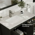 thumbnail image 3 of Eviva London 36"W x 18"D Espresso Bathroom Vanity with White Carrara Quartz Countertop and Undermount Porcelain Sink, 3 of 10