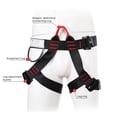 thumbnail image 7 of Adjustable Half Body Climbing Harness Safety Belt for Rock Climbing Downhill Rescue Polyester Material, Black, 7 of 7