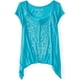 thumbnail image 1 of Aeropostale - Camiseta con estampado tribal Burnout para mujer, azul, grande, 1 of 1