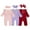 Pink/Purple/Wine red 3 Set-Pack, variant on Actoyo Newborn Infant Baby Girl Romper Bodysuit One-pieces Outfits Clothes 0-18M