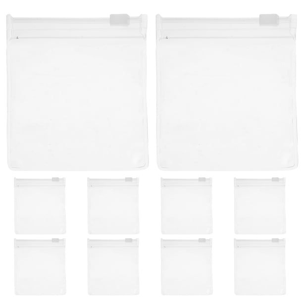 10 Uds bolsa de sellado transparente bolsas con cierre de cremallera bolsa de joyería autosellada pequeña bolsa de pastillas para almacenamiento
