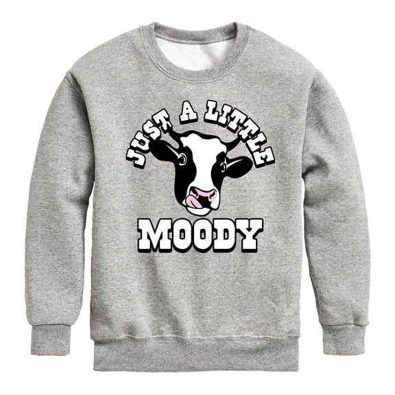 Instant Message - Just A Little Moody - Toddler & Youth Crewneck Fleece Sweatshirt