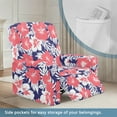 thumbnail image 3 of Xoenoiee Tropical Hibiscus Palm Leaves Print Recliner Chair Covers, 4 Pieces Lazy Boy Recliner Cover for Recliner Chair, Soft Sofa Slipcover Furniture Protector Washable Sofa Cover for Pets Kids, 3 of 7
