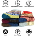 thumbnail image 3 of YZKKE 5 Pack Womens Vintage Winter Soft Warm Thick Cold Knit Wool Crew Socks Multicolor, 3 of 6