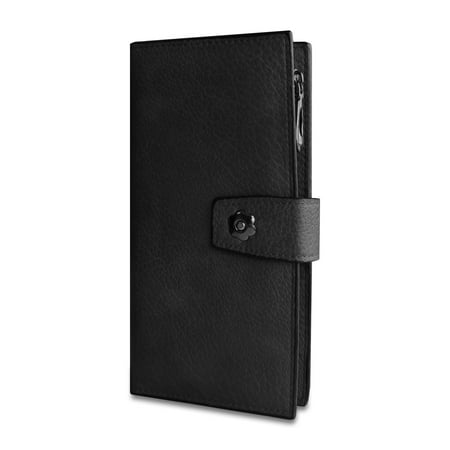 Arizona Black Leather - Women's Everyday Leather Soft Large Capacity Clutch Wallet w/ Card Holder Organizer- Scratch Resistant & Multi-functional (Black)