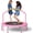 38'' Pink, variant on 38in/48in Folding Trampoline - Max Load 220lbs / 450lbs Trampoline Rebounder Trampoline for Adults with Adjustable  Handle, with safty Padded Cover