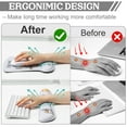 thumbnail image 3 of sixwipe Ergonomic Mouse Pad with Wrist Rest, Funny Cute Desk Keyboard Wrist Rest and Computer Wrist Support, No Slip Keyboard Wrist Pad with Coaster for Easy Typing and Hand Pain Relief, 3 of 7