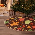 thumbnail image 6 of Daiia Autumn Leaves Drawing Merry Christmas Tree Skirt , Xmas Large Lace-up Tree Skirt, Santa Snowflakes Rustic Home Decorations New Year Party Farmhouse Decor-48", 6 of 7