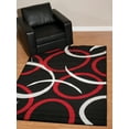 thumbnail image 2 of United Weavers Cristall Area Rug 580-10672 Remsen Grey Circles Curls 5' 3" x 7' 2" Rectangle, 2 of 5
