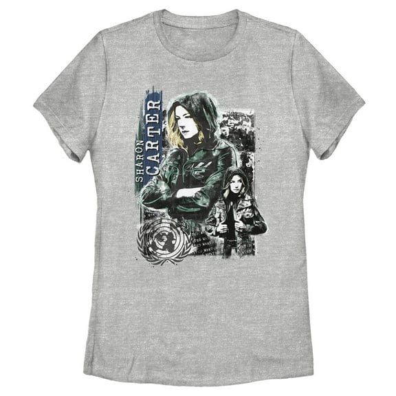 Women's Marvel The Falcon and the Winter Soldier Sharon Carter  Graphic Tee Athletic Heather 2X Large