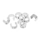 thumbnail image 1 of Hebilla de carcasa de cable Cola 10 piezas negra plata Cola Bike C Clips Hebillas de cable, 1 of 5