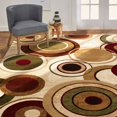 thumbnail image 2 of Home Dynamix Tribeca Emmitt Contemporary Geometric Circles Area Rug, Ivory/Red, 5'2"x7'2", 2 of 6