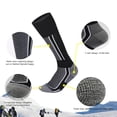 thumbnail image 3 of Shulemin Socks,Winter Men Women Outdoor Sports Snowboard Cotton Thermal Warm Long Ski Socks, 3 of 7