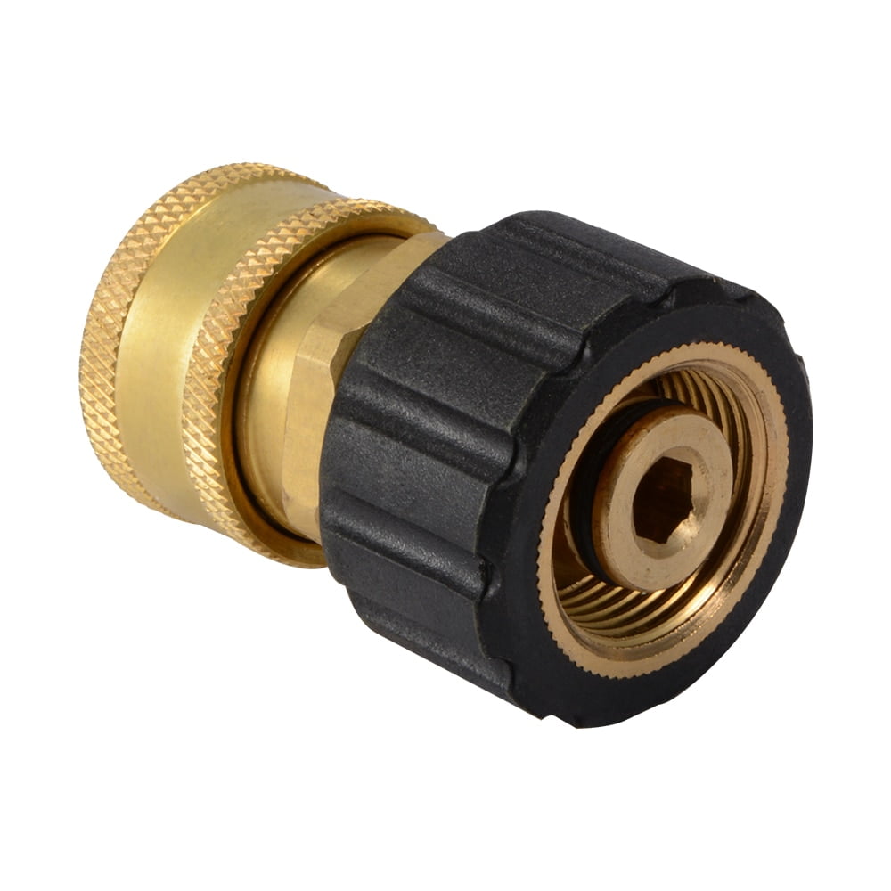 Pressure Washer Hose Adapter 3/8 inch Quick Disconnect Connect Socket Coupler Brass Pressure Washer Quick Connect