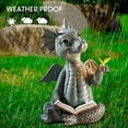 thumbnail image 6 of Ghopy Reading Book Dragon Resin Statue ,Outdoor Garden Cute Dragon Decoration,Cute reading dragon decoration for patio, garden, indoor and outdoor, 6 of 9