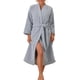 thumbnail image 1 of Bata de baño de felpa esponjosa para mujer INSPIRE CHIC, kimono de manga larga, gruesa, con cinturón, bata larga para después de la ducha, spa, baño, sauna, color gris claro, 1 of 1