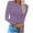 Purple, variant on TIHLMK Womens Pullover Sweatshirts Women's Fall Fashion Long Sleeve Stretch Slim Fitted T-Shirt Blouse Solid Basic Tops Gifts for Women