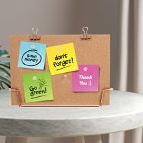 Minkissy 1Set Office Cork Board for Desk with Metal Frame Brown Bulletin Message Board