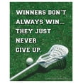 thumbnail image 2 of Unframed Lacrosse Inspirational Winners Quote Men's 8" x 10" Sport Poster Print, 2 of 3