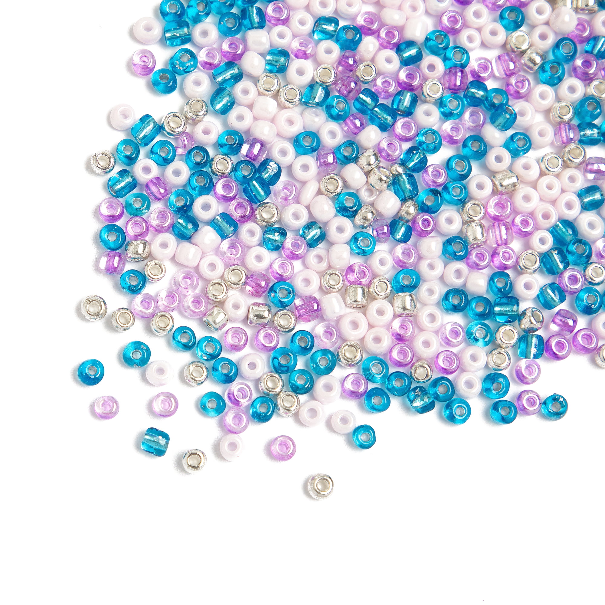Cousin DIY E-Bead Purple & Aqua Mix for Crafting and Jewelry, 45g