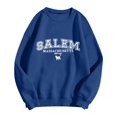 thumbnail image 5 of WEIWEN Halloween Sweatshirt for Women Funny Pumpkin Long Sleeve Fall Shirts Salem Massachusetts EST 1626 Outfits Women's Fall Fashion Clothing Blue, M, 5 of 5